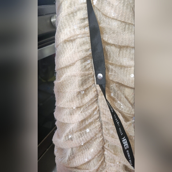 Strapless Sequin Dress - Tan - Picture 6 of 12